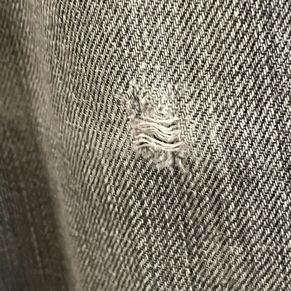 BARBOUR Jeans Mens Size 32 Black Denim Distressed Ripped Torn Worn Wear … - Picture 9 of 12